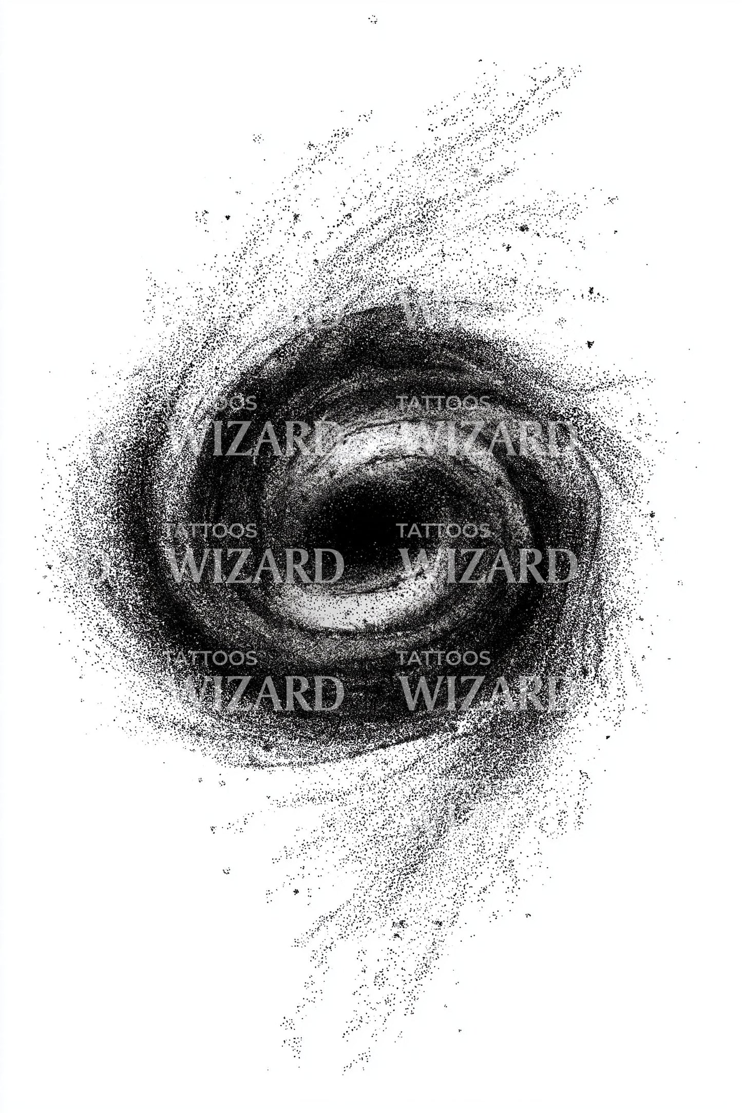 Nebula Smoke Whirlpool Tattoo Illustration