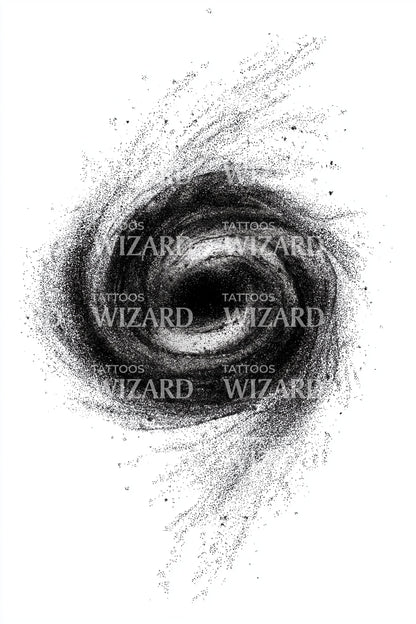 Nebula Smoke Whirlpool Tattoo Illustration