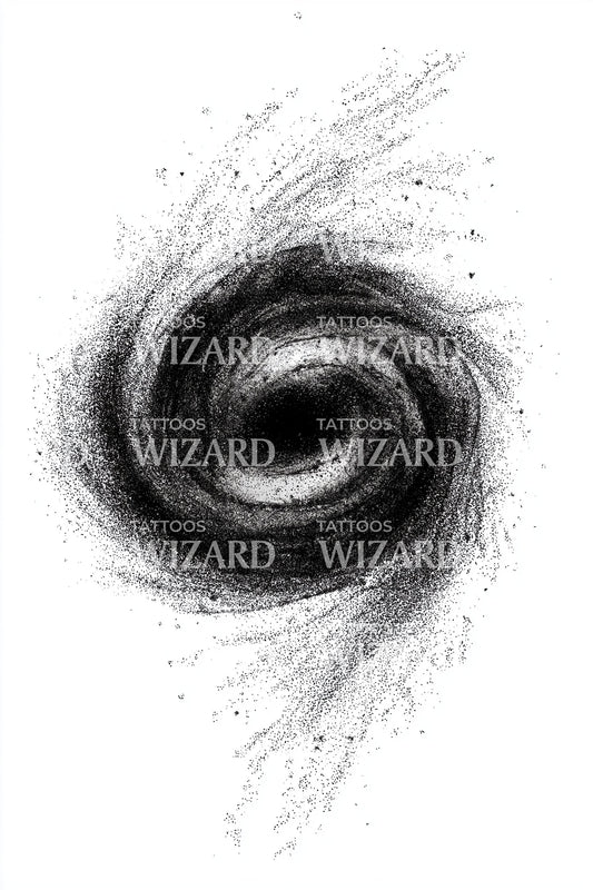 Nebula Smoke Whirlpool Tattoo Illustration