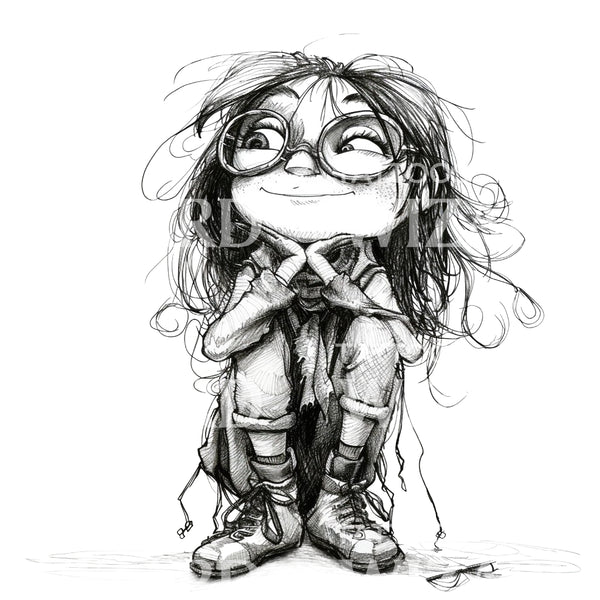 Nerdy Girl Tattoo Idea – Tattoos Wizard Designs