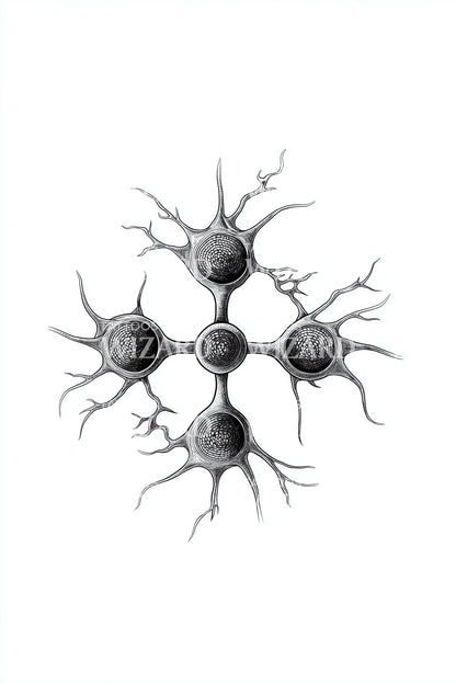 Neural Node Cluster Tattoo Design