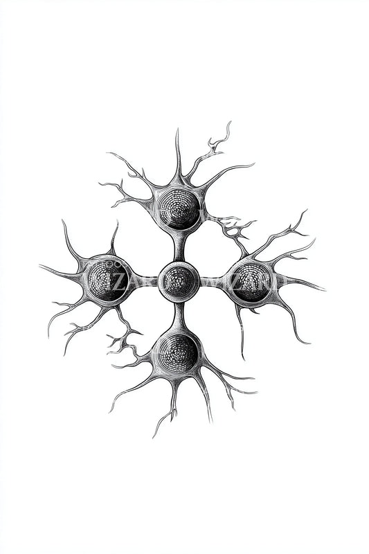 Neural Node Cluster Tattoo Design