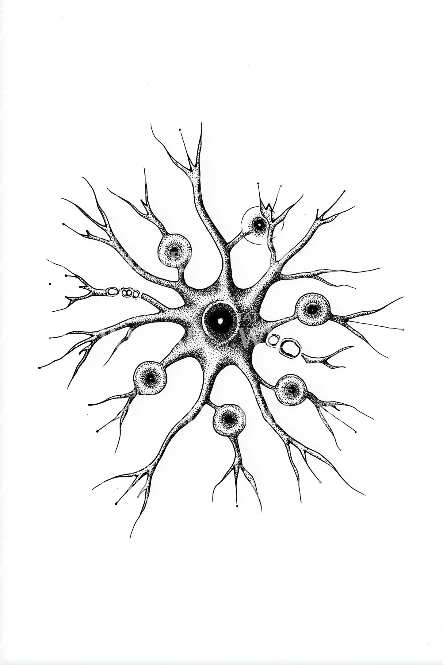 Neural Web Core Tattoo Design
