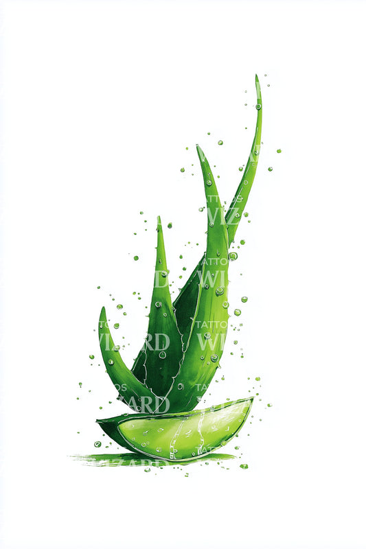 New Growth Aloe Tattoo Design
