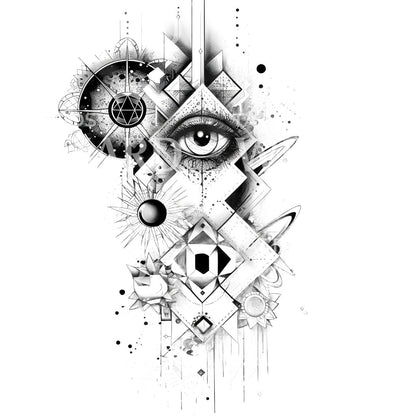 New World Cosmic Tattoo Design