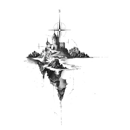 New World Dotwork Tattoo Design