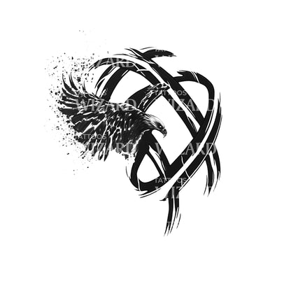 Тату-дизайн с символом "Приходит новый мировой порядок"