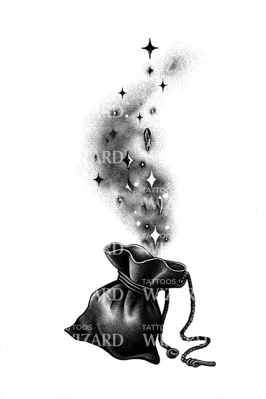 Night Potion Satchel Tattoo Design