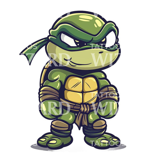 Ninja Turtle Warrior Symbol Tattoo Design