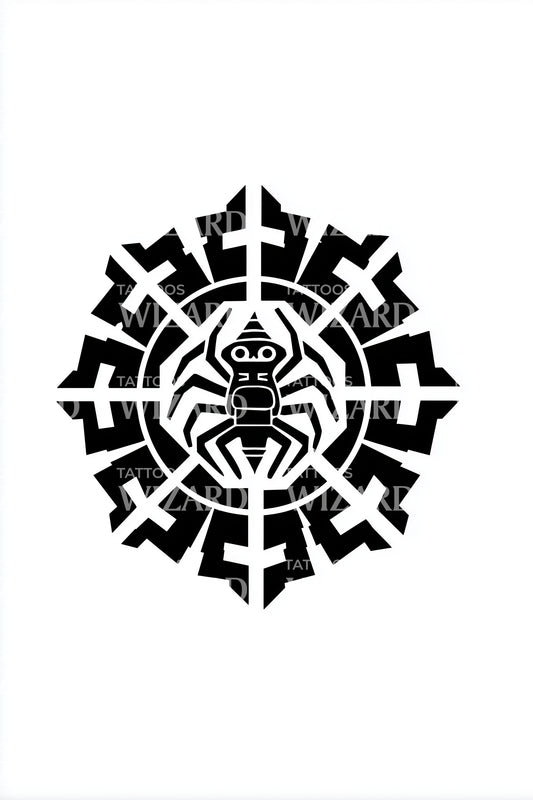 Nordic Compass Rune Tattoo Design