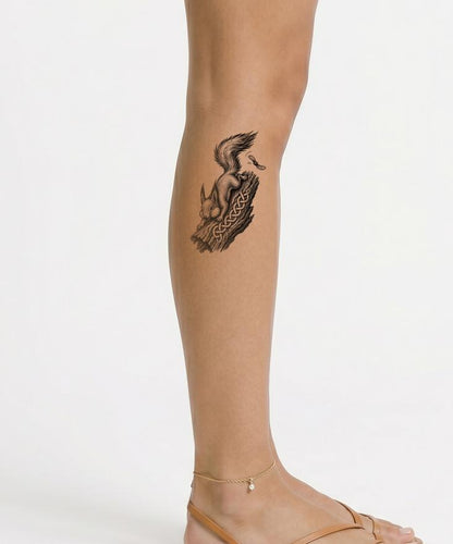 Ratatoskr Norse Squirrel Tattoo Design
