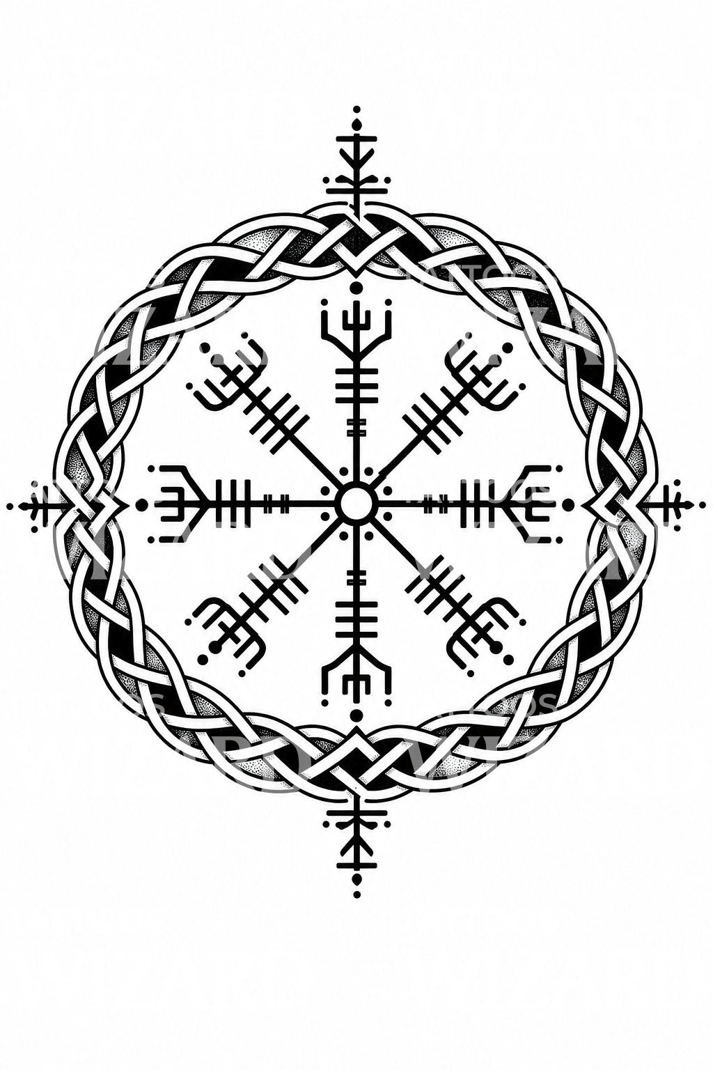 Design tetování norského vegvisiru