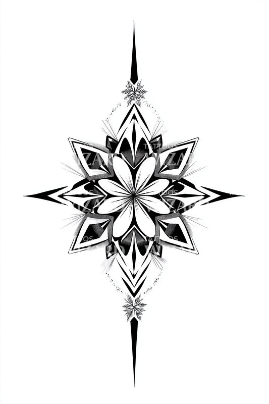 North Star Mandala Tattoo Idea