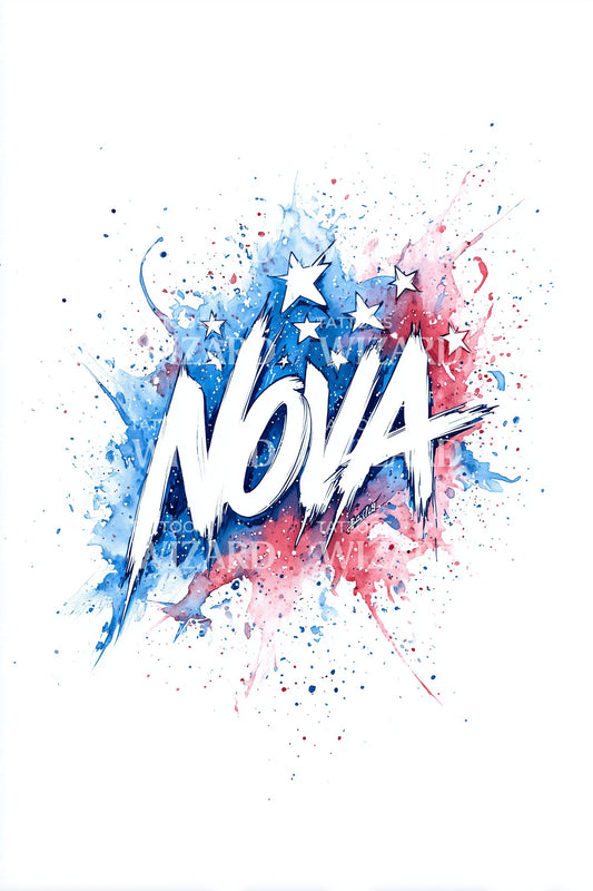 Nova Watercolor Splash Tattoo Design