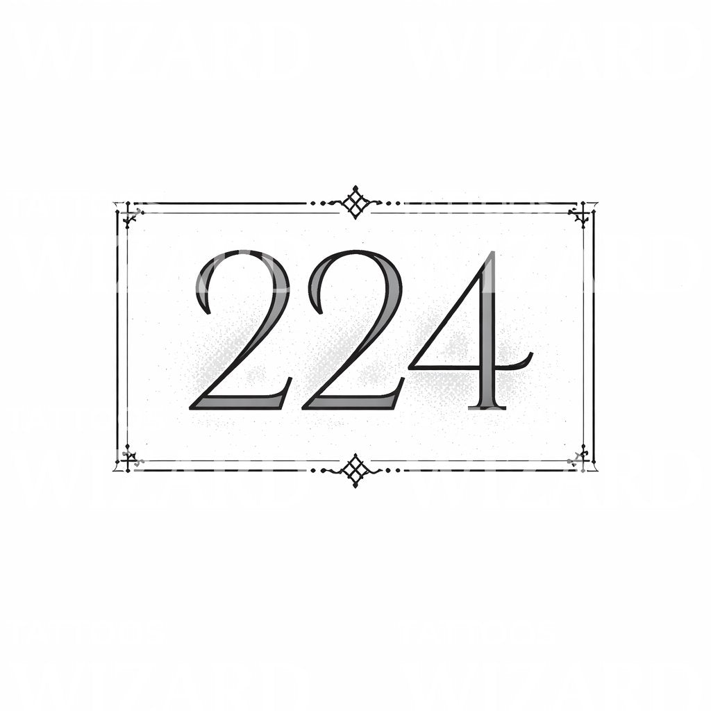 Number Plaque Tattoo Design