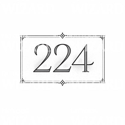 Number Plaque Tattoo Design