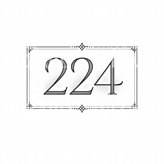 Number Plaque Tattoo Design