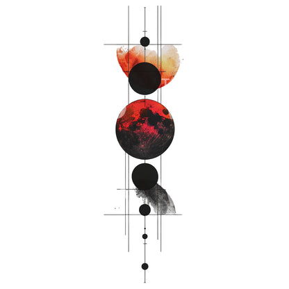 Celestial Bodies Abstract Tattoo Design