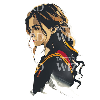 Hermione Granger HP Tattoo Design