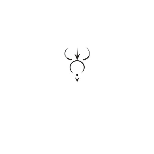 Minimalistisches Sternzeichen-Tattoo-Design mit Stier-Glyphe