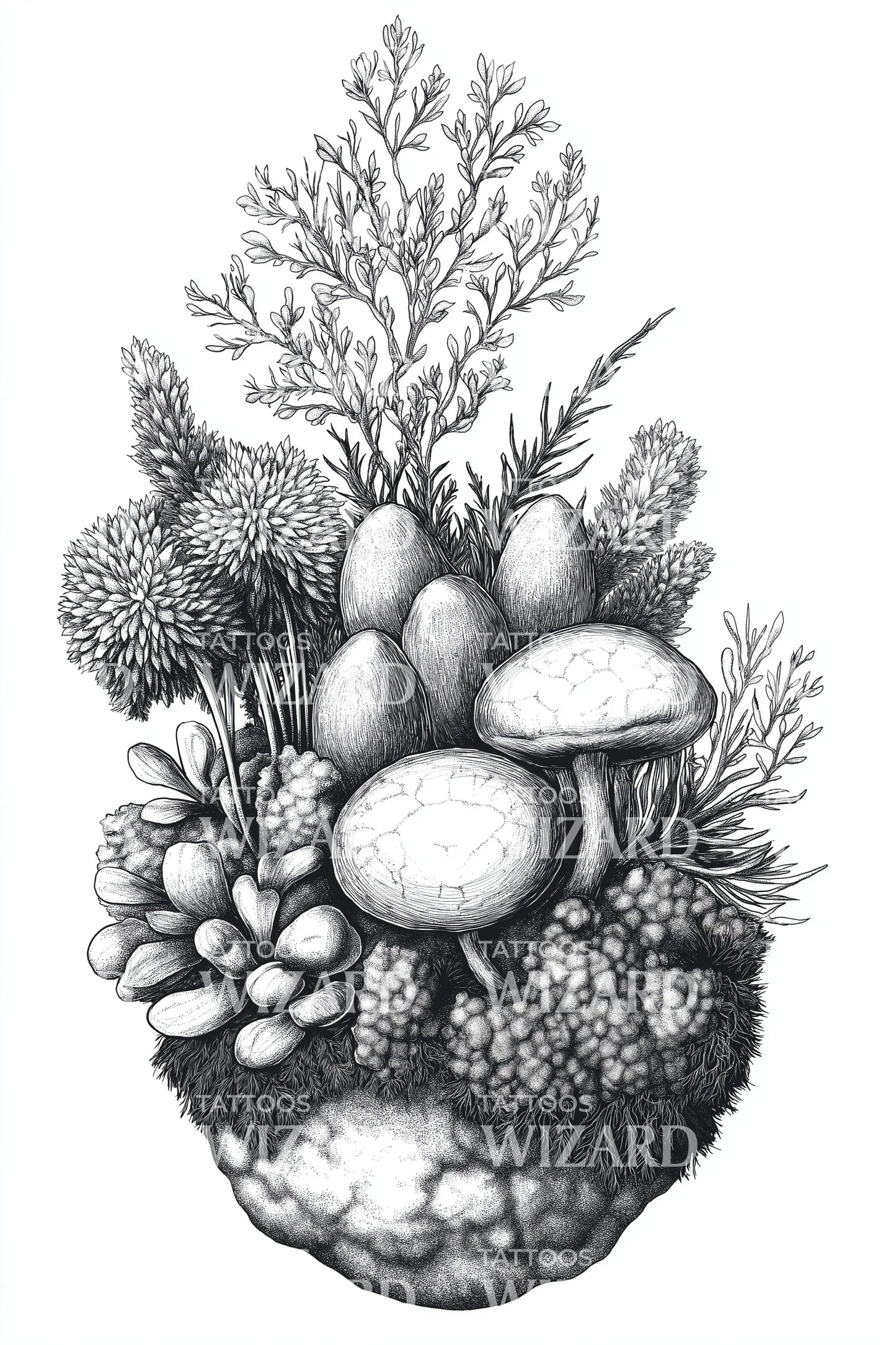 Ocean Reef Colony Tattoo Illustration