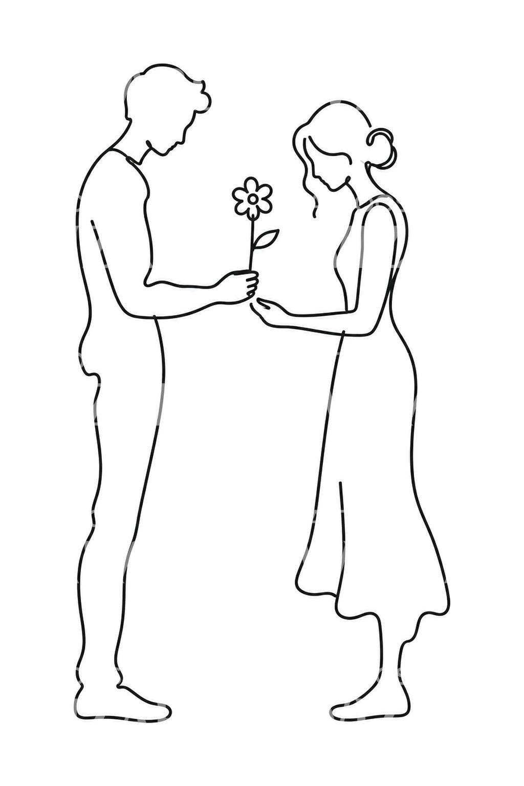 Offering a Single Flower Tattoo Design