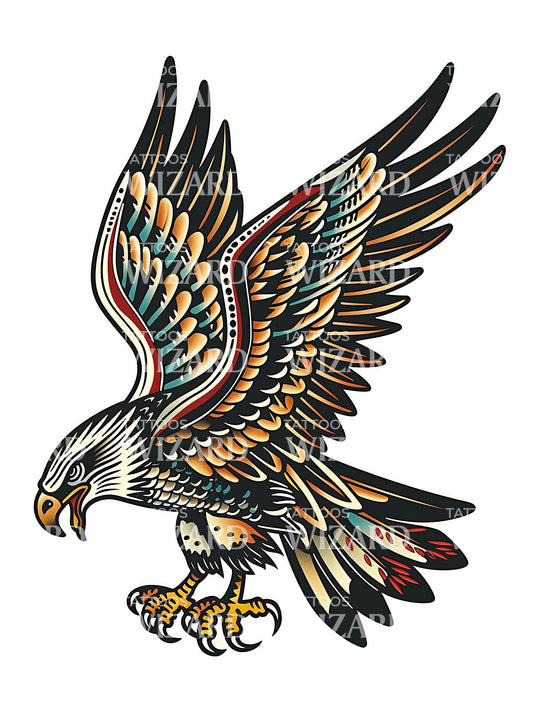 Realistic Bald Eagle Tattoo Idea