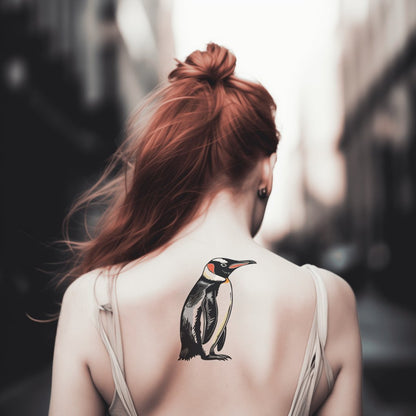 Einfaches Pinguin-Oldschool-Tattoo-Design