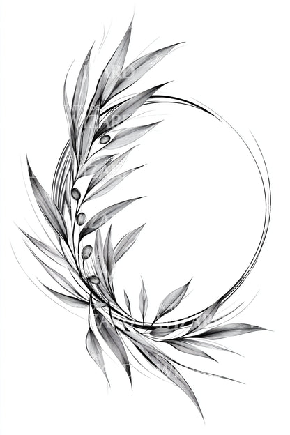 Olive Laurel Wreath Tattoo Design