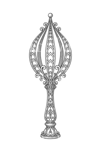 Desain Tato Finial Filigri Kerawang