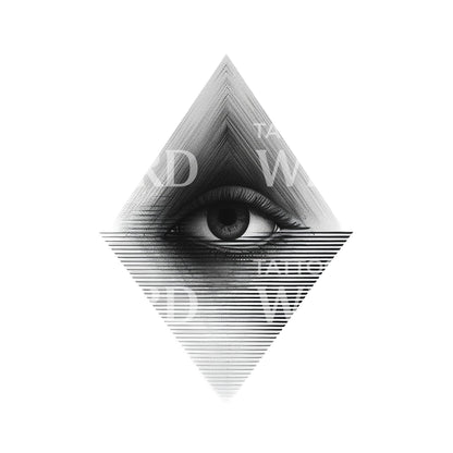 Optical Illusion Eye Triangle Tattoo Design
