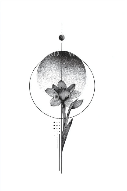 Orb Narcis Sereniteit Tatoeage Ontwerp