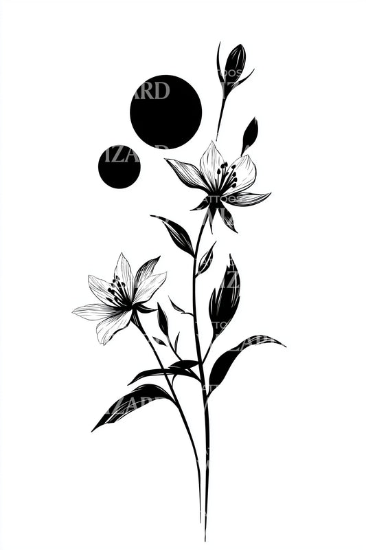 Idea tatuaggio Fioritura di Gelsomino Orbit