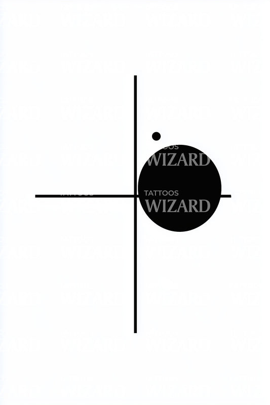 Orbit Point Symbol Tattoo Design