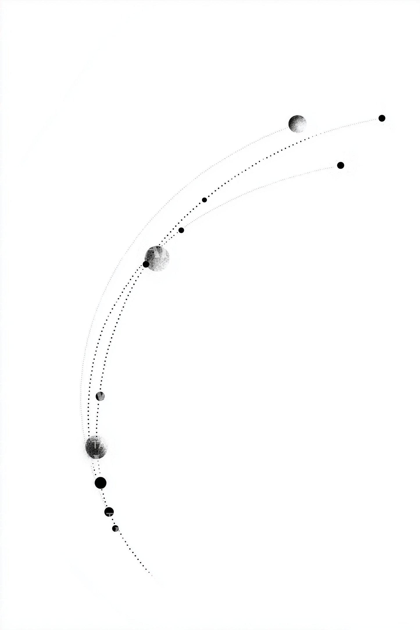 Orbital Curve Planets Tattoo Design
