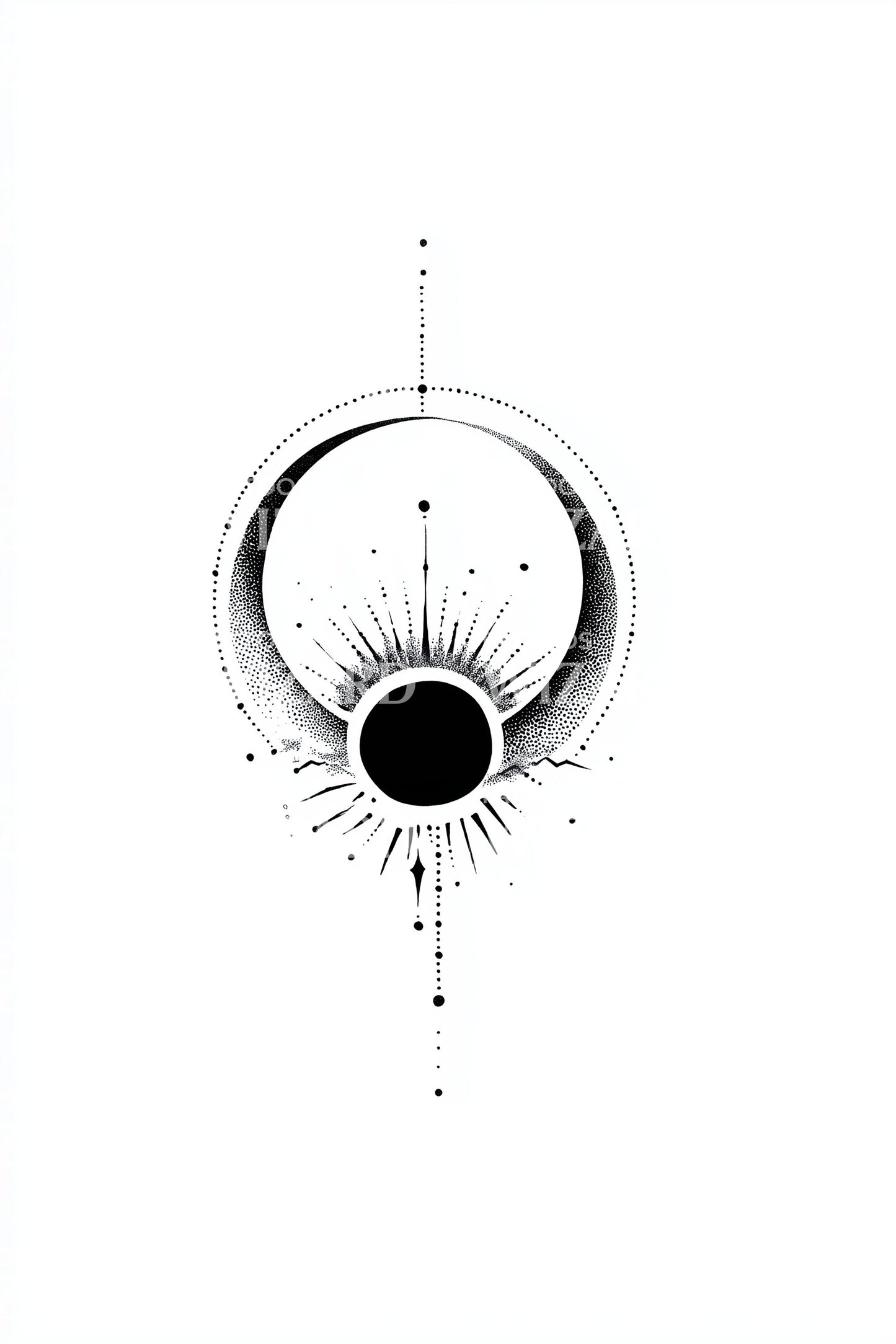 Orbital Eclipse Ring Tattoo Idea