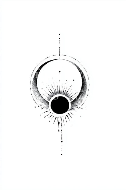 Orbital Eclipse Ring Tattoo Idea