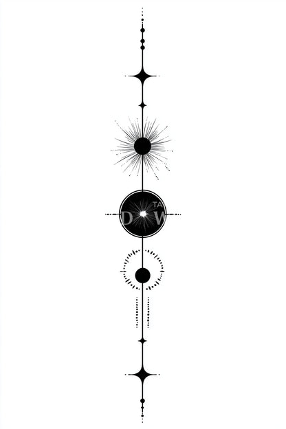 Orbital Eclipse Sigil Tattoo Design