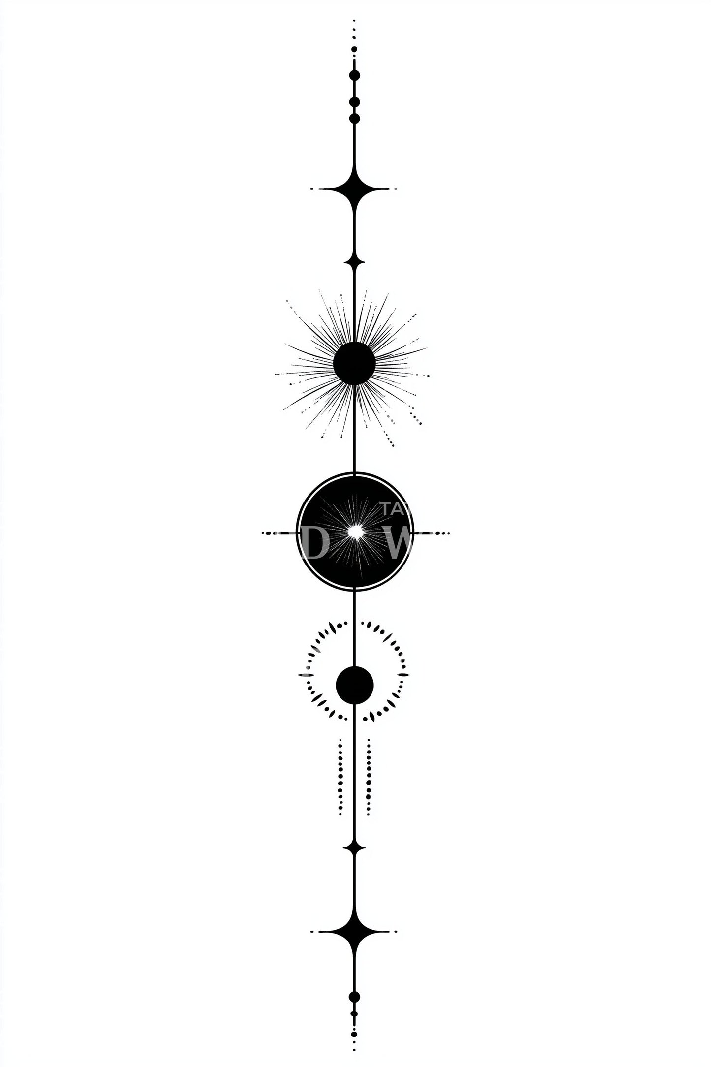 Orbital Eclipse Sigil Tattoo Design