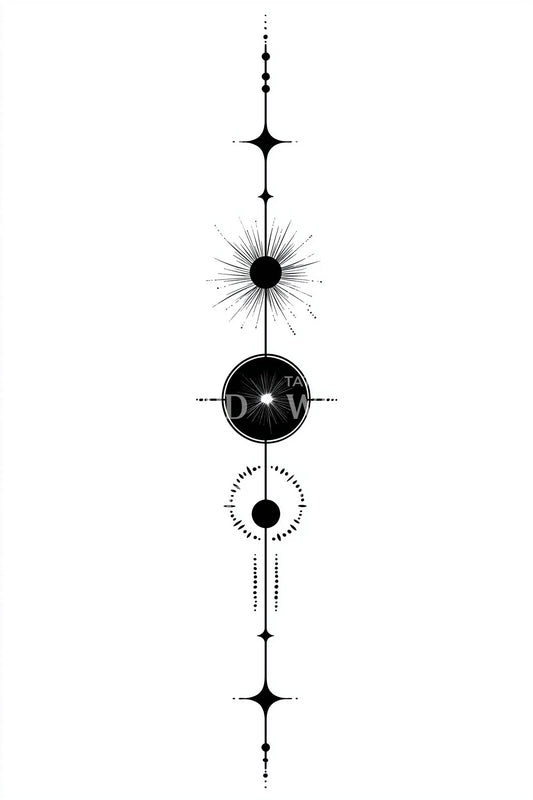 Orbital Eclipse Sigil Tattoo Design