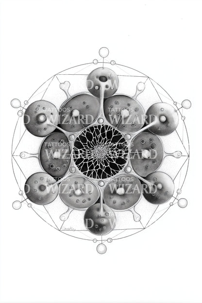 Orbital Mandala Tattoo Design