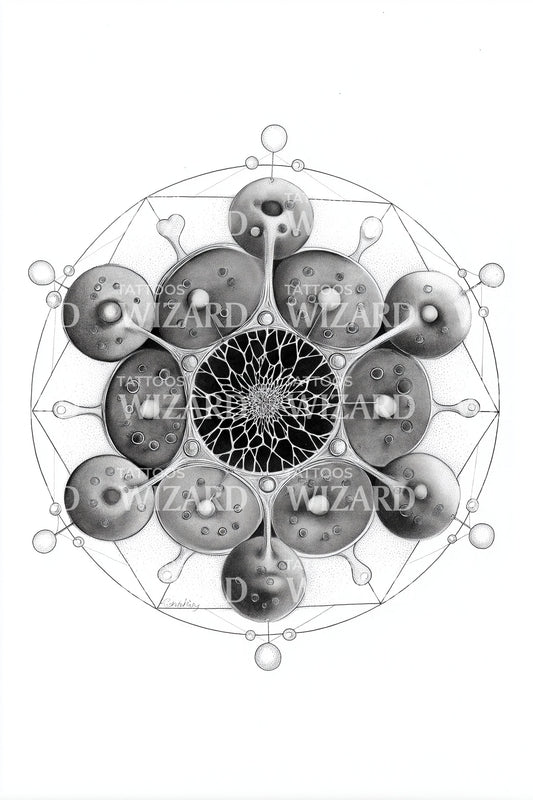 Orbital Mandala Tattoo Design