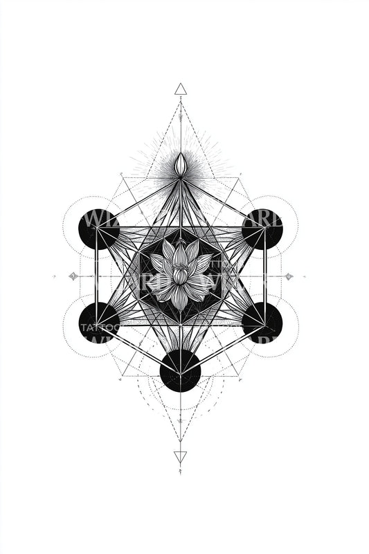 Orbital Petal Array Tattoo Illustration