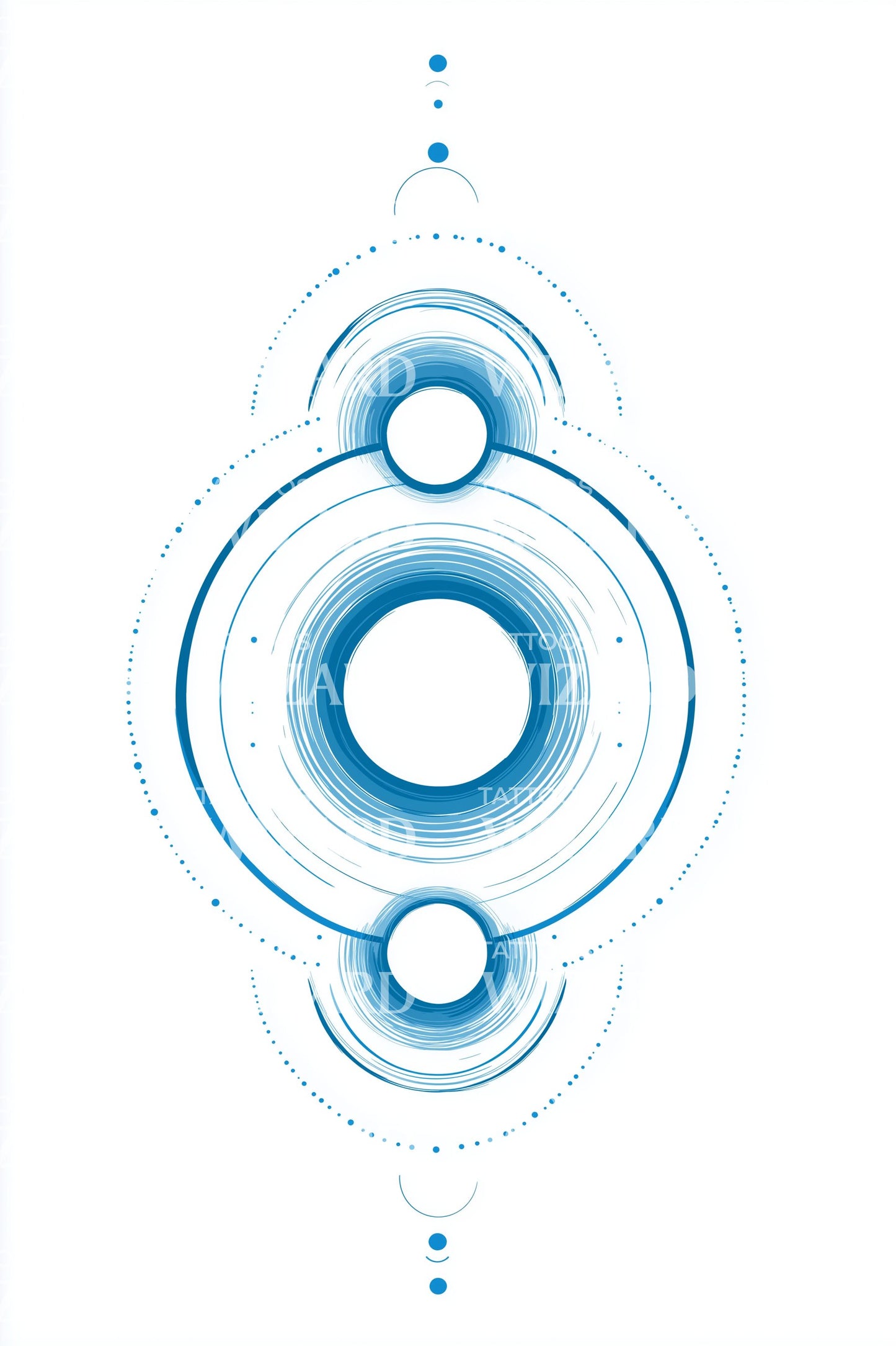 Orbital Rings Geometry Tattoo Design