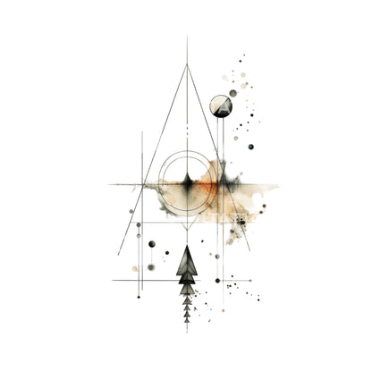 Triangular Minimal Shapes Tattoo Design