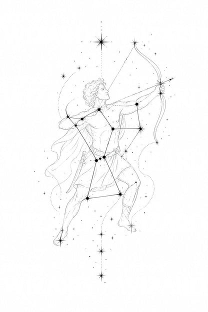 Tatoveringsidé med stjernebildet Orion