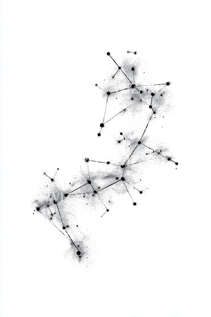 猎户座玫瑰星座纹身设计