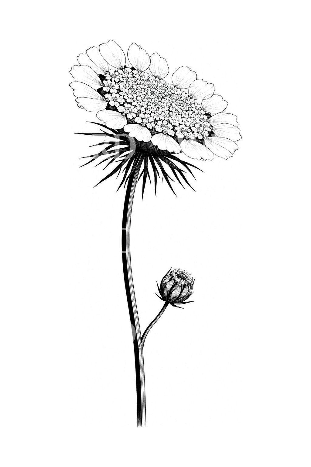 Orlaya-Minoer-Spitzenschirm-Tattoo-Design