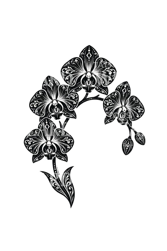 点彩太阳前的木槿 | Tattoo Design