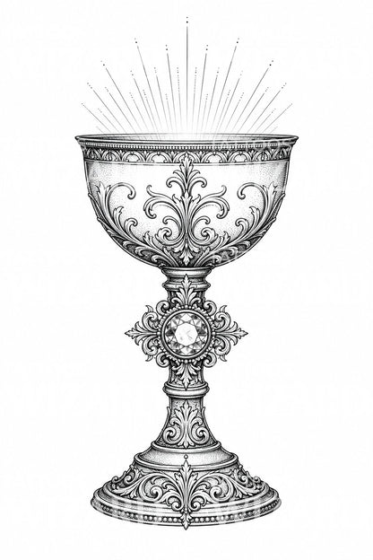 Ornamentalt kalk tattoo-design